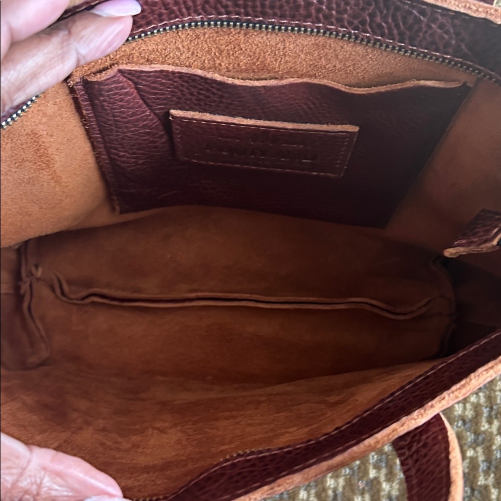 NWOT Portland Leather Women's Brown Mini Crossbody tote Bag - Picture 4 of 8